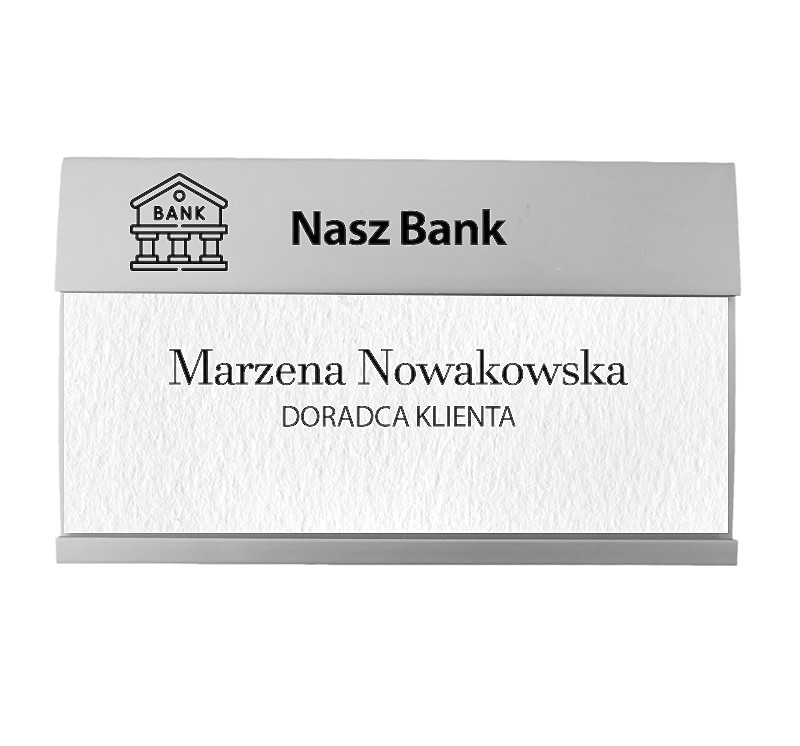 Name Badge with Window and Magnetic Closure